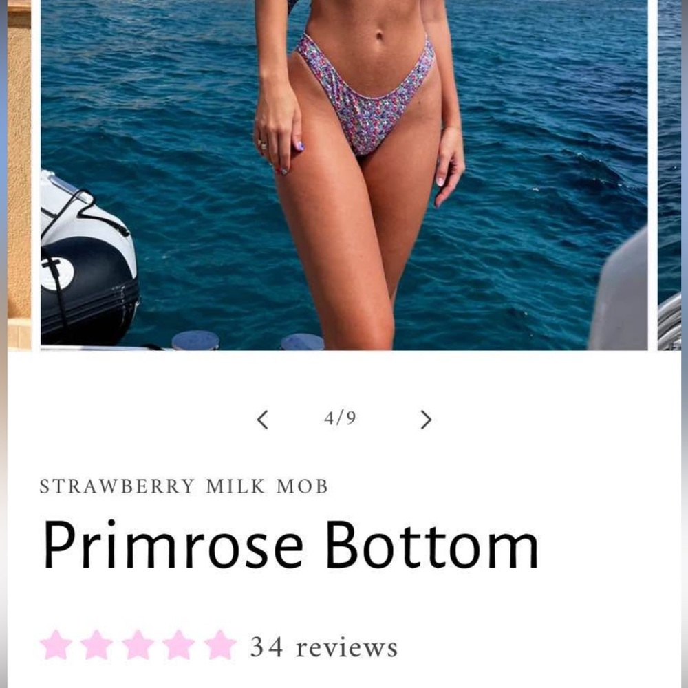 Strawberry Milk Mob Primrose Bikini Bottom